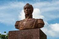 Bust of the Liberator, Simon Bolivar at Punta de Piedras.jpg