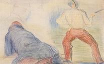 seurat_soldier_fencing_another_reclining_1880.jpg