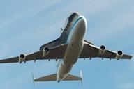 Space Shuttle Endeavour and carrier plane passing directly overhead in Marin Headlands.jpg