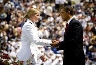 US_Navy_090522-N-5549O-375_U.S._President_Barack_Obama_congratulates_Navy_ensign_Katherine_Besser_during_the_U.S._Naval_Academy_Class_of_2009_graduation_and_commissioning_ceremony.jpg