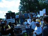 A day without immigrants - protesters, stage, motivational speakers.jpg