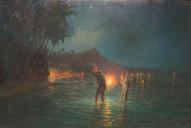 David_Howard_Hitchcock_(1861-1943)_-_'Torchlight_Fishing_at_Waikiki',_oil_on_canvas,_c._1920,_HAA.jpg