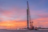 Falcon 9 first stage at LZ-1(two).jpg