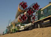 The-Soyuz-rocket-is-rolled-out-to-the-launch-pad.jpg