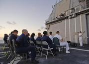 US_Navy_060416-N-1045B-001_Sailors_enjoy_an_Easter_morning_sunrise_service_on_the_flight_deck_aboard_the_Ticonderoga-class_guided_missile_cruiser_USS_Monterey_(CG_61).jpg