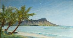 'Waikiki Beach in Sunlight' by D. Howard Hitchcock, 1896.JPG