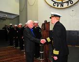 Former President Jimmy Carter visits USS Carl Vinson. (8516136090).jpg