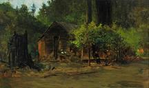 'Cabin_in_the_Redwoods'_by_Jules_Tavernier,_1883.jpg