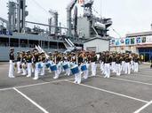 Marching Band of Naval Academy Line up in Keelung Naval Pier before Program 20140327a.jpg