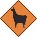 Road sign llama.svg