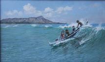 'Canoe Surfing, Waikiki' by D. Howard Hitchcock.JPG