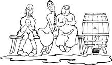 wine-sitting-keg-girls-spilling-32883.svg